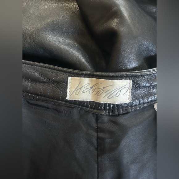 Lord & Taylor Lambskin Leather High-Waisted Pants Size 10 - Picture 8 of 9